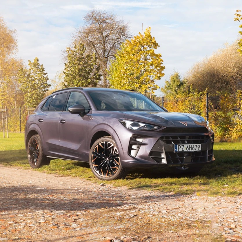 CUPRA Terramar na tle jesiennych drzew